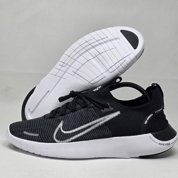 Nike Other - Nike Free Run Flyknit Black White Running Sneaker FB1276-002 Men's Size 10 New
